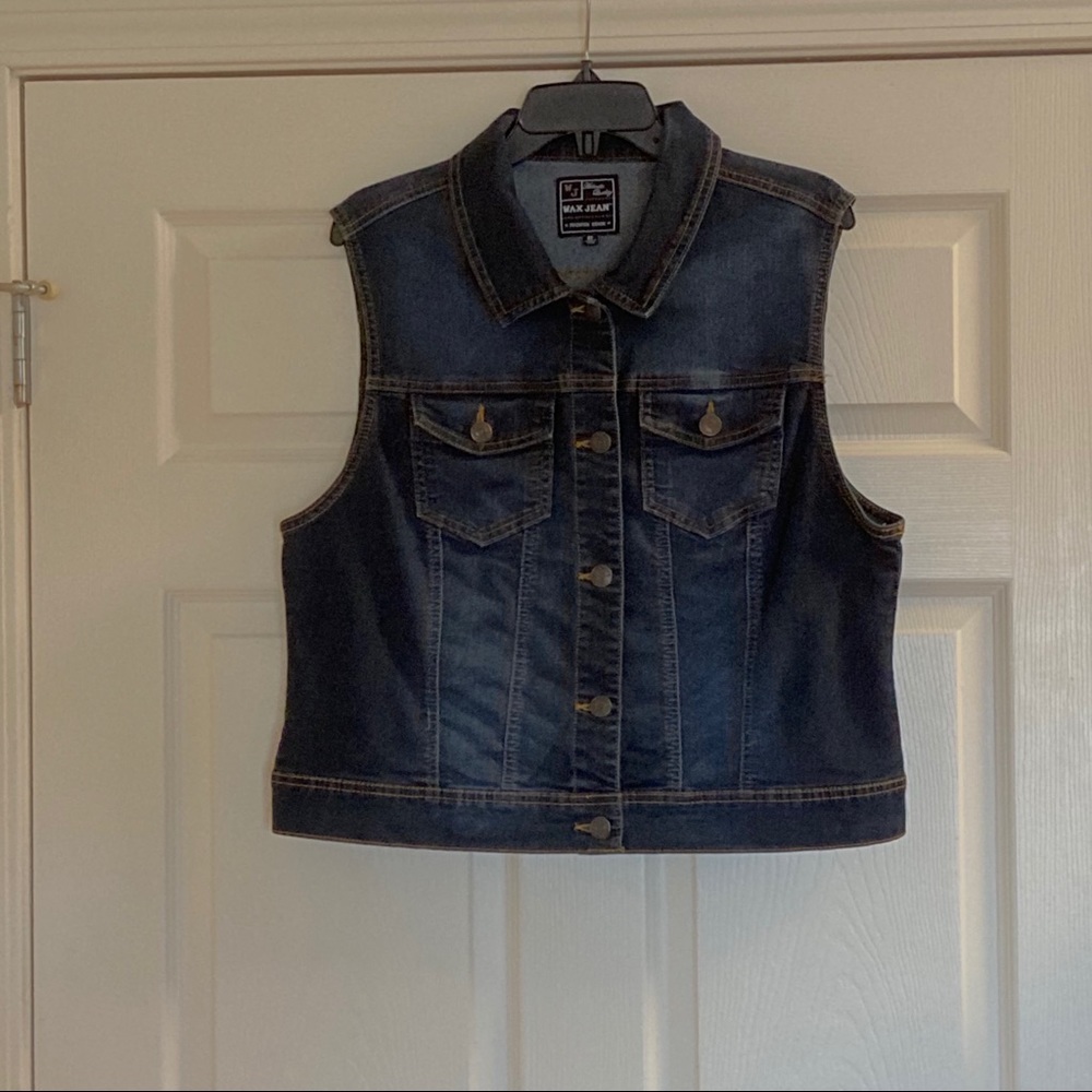 WAX JEANS DARK DENIM VEST
